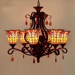 Lustre Retro 6 Luzes Lustre...